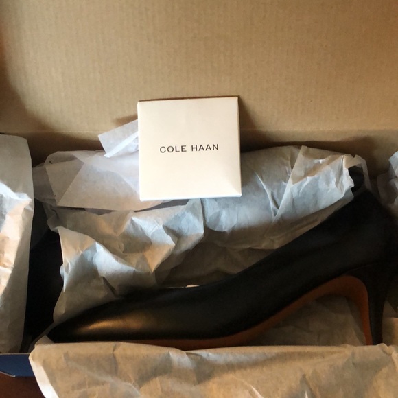 Cole Haan Harlow pump 65mm black leather 6.5 - Picture 6 of 7